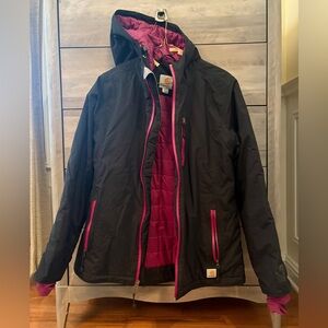 Carhartt - Women's Elmira Jacket - Quilt black and pink Lined Size small